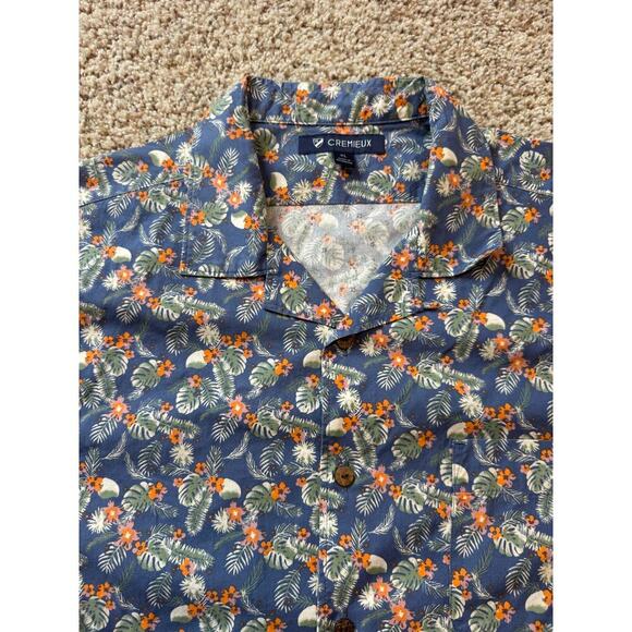 CREMIEUX Men's Collared button up, Tropical/Floral Print; size XL, Lightweight - Picture 4 of 9